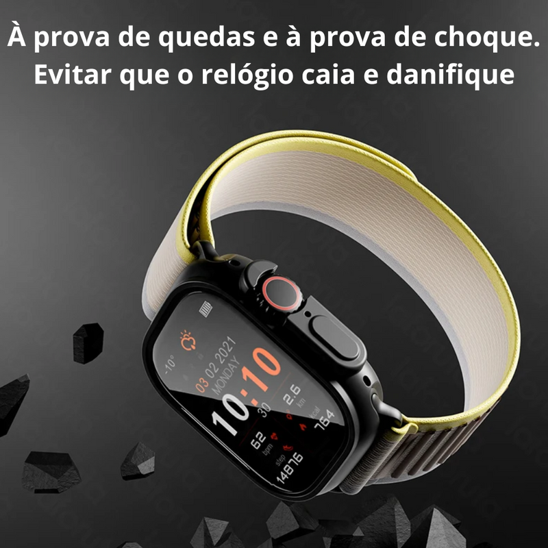 Capa de silicone macia para Apple Watch, Capa protetora para iWatch Ultra 2, Cobertura total de 49mm