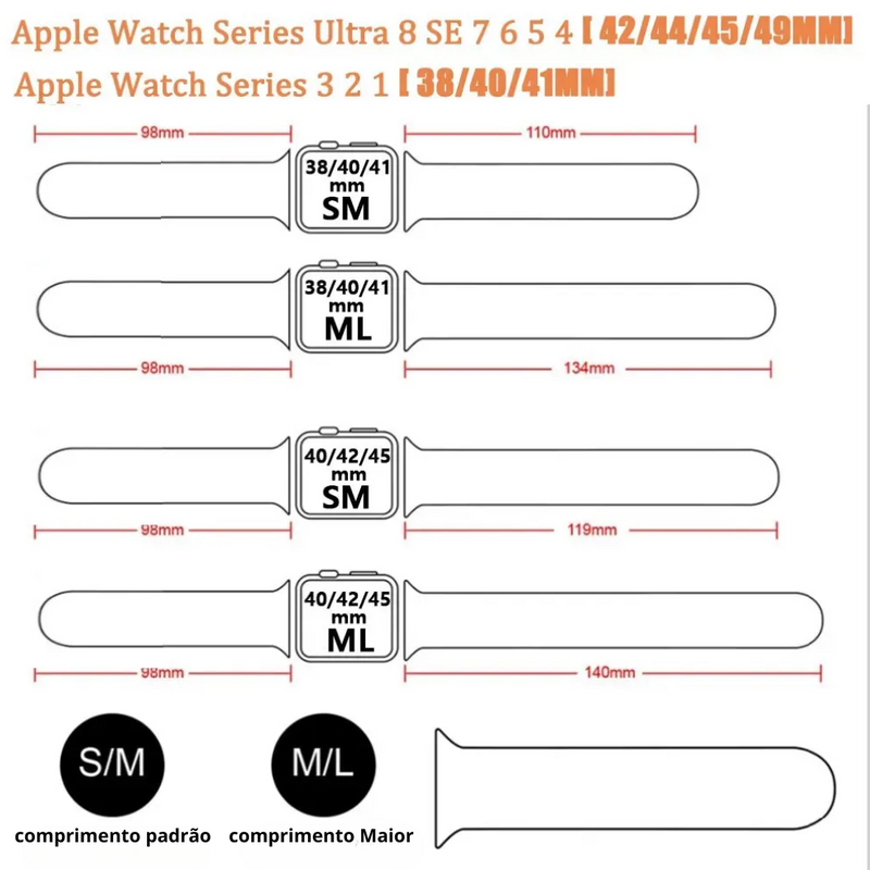 Pulseira de Silicone para Apple Watch