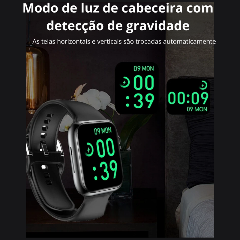 Smart watch com NFC, BT com Chamada, Monitor Cardíaco, Esporte, Fitness